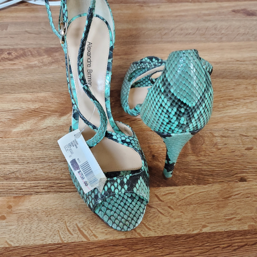 Authentic Python Alexandre Birman Size 8 Shoes.